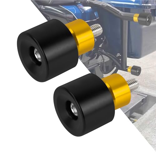 Motorcycle Decorative Wheel M12 Screw Rotatable Crash Bar End Sliders Engine Guard Collision Protector Fit for Harley Saddlebag Guard Engine Guard Bar 2Pcs - color: #2 Yellow