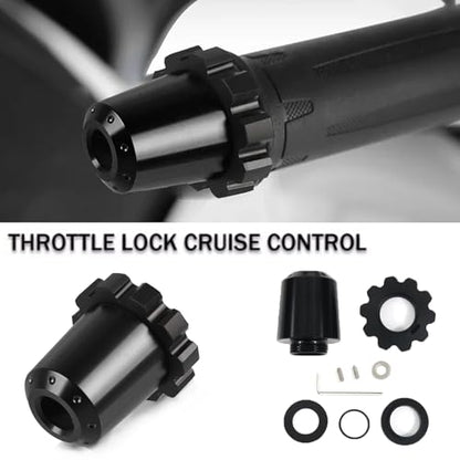 Universal Motorcycle Throttle Lock Cruise Control Assist Bar End for KAW&-ASA*KI Z400 Z900 Z900RS Ninja 400 650 KLR650 Vulcan S VN650 V-ersy.s 650 1000-Black - color: For Ka-wa-saki