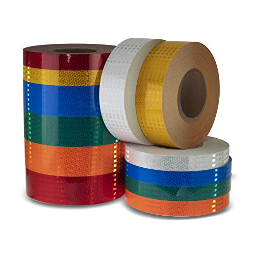 High Intensity Retro Reflective Tape (HXREF) [1 Roll] 1" (25mm) x 10 yds Red - color: Red, size: 1"(25mm) [1 roll]