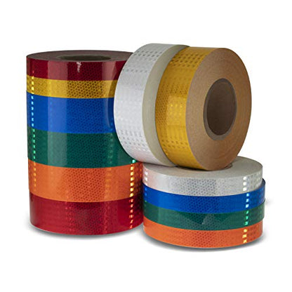 High Intensity Retro Reflective Tape (HXREF) [4 Rolls] 1" (25mm) x 10 yds Red - color: Red, size: 1"(25mm) [4 rolls]