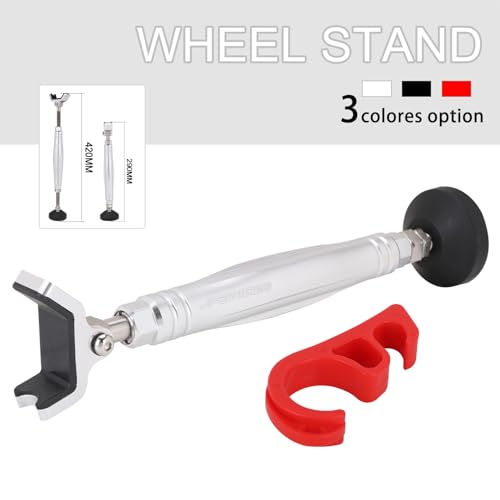 JFG RACING Motorcycle Rear and Front Wheel Stand Lift Trail Stand Easy And Portable - the Sixth Generation - Silver - color: Silver