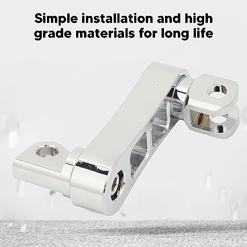 aqxreight Motorcycle Foot Peg Highway Bracket 360° Adjustable Foot Peg Extension Bracket for Bikes Compatible with Male Mount Driver Passenger Pegs - color: Electroplating