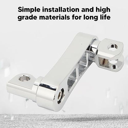 Motorcycle Foot Peg Highway Bracket 360° Adjustable Rugged Foot Peg Extension Bracket Aluminum Foot Peg Clamp Extensions Bracket for Touring (Electroplated) - color: Electroplated