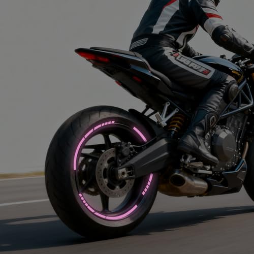 12PCS Reflective Car Wheel Stickers, Night Safety Warning Bicycle Stickers, Anti-Scratch Reflective Rim Decals for Car Motorcycle Cycling Bike (Purple) - color: Purple