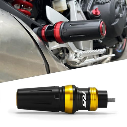 Motorcycle Exhaust Sliders Crash Protector Compatible with Y.amha YZF R6 2006 2007-2017 2018 2019 2020 2021 | Frame Slider Falling Protection YZFR6 YZF-R6 YZF600 Accessories (Gold) - color: gold