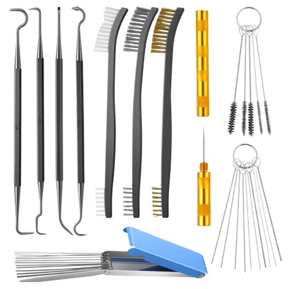 WLLHYF Carburetor Cleaning Kit 10 Cleaning Needles 13 Stainless Steel Wires | Professional Nylon Brushes for Motorcycle Lawnmower ATV Chainsaw Welder Carb Spray