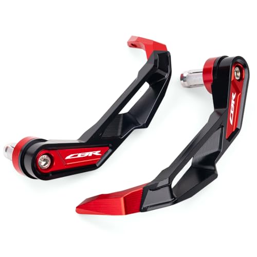 CNC Motorcycle Handguards Compatible with CBR 600RR 1000RR 929RR 900RR 1100X CBR600RR CBR1000RR CBR250RR Brake Clutch Lever Guards Protector Accessories (Red) - color: Red