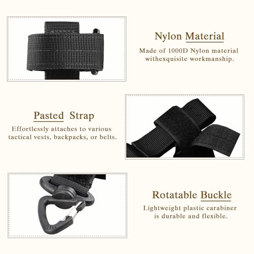 2Pcs Glove Holder for Duty Belt Glove Clips for Work Glove Strap Keeper Tactical Gloves Climbing Rope Storage Buckle