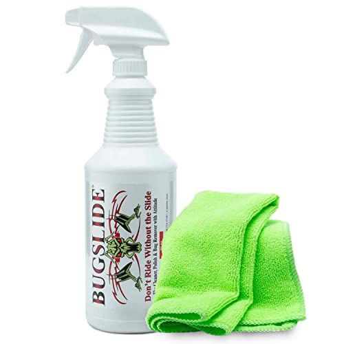BugSlide 32 Oz Car Detailing Kit with Microfiber Towel – Exterior or Interior Car Cleaner and Waterless Detailer Spray – Clean, Polish, Shine, and Degrease, Never Wax Again – Easy to Use - size: 32 Oz Car Detailing Kit