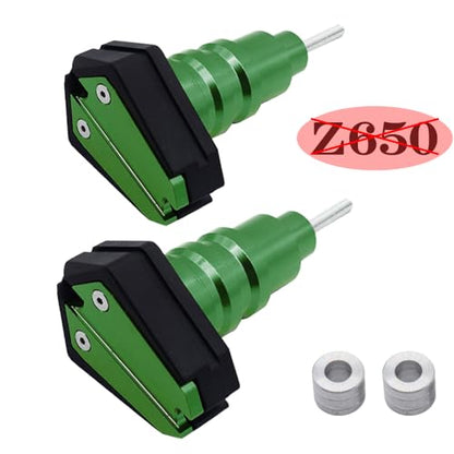 Motorcycle Frame Sliders Guard Crash Engine Fairing Falling Protector CNC Compatible with Kawasaki Ninji650 ER6N/6v(Green)