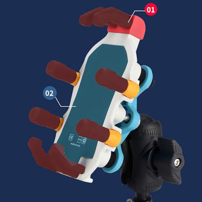 Motorcycle Phone Mount Vibrations Dampener Anti Shake Holder ABS Metal Silicone Mobile Phones Clamp Fits Smartphones - style: B