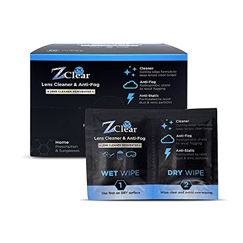 Anti-Fog Disposable lens Wipe | Easy to Use Lens Cleaner | Anti Static for Glasses | Eye glasses | Goggles | Sunglasses | Anti Reflectives | Swim Goggles | Visors | Scuba Mask | VR | Eyeglasses