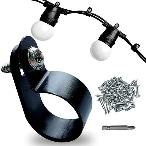120 Pack 3/8 in Rope Light Clips Black,Rope Light Clips p-Style Mounting Clips Plastic Cable Clamps for Wire Management (Black-120p, 3/8) - color: Black-120p, size: 3/8