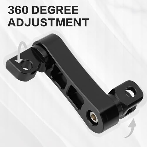 Highway Footpegs Adjustable Passenger Foot Pegs 2 1/4" Extension Brackets FootPeg Conpatible for Harley Dyna Sportster Softail Touring with Support Foot Pegs (Black) - color: Black