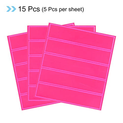 PATIKIL Reflective Stickers, 15 Pack 1 x 4.5" Waterproof Adhesive High Visibility Night Caution Warning Safety Tape Strips for Backpacks Bikes Helmets, Pink - color: Pink