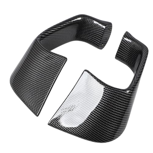 Motorcycle Aerodynamic Winglet Spoiler Kit, Bolt-On Design for Enhanced Stability at High Speed, for Sport Bike Racing, Track Days and Performance Riding - color: Carbon Fiber Style