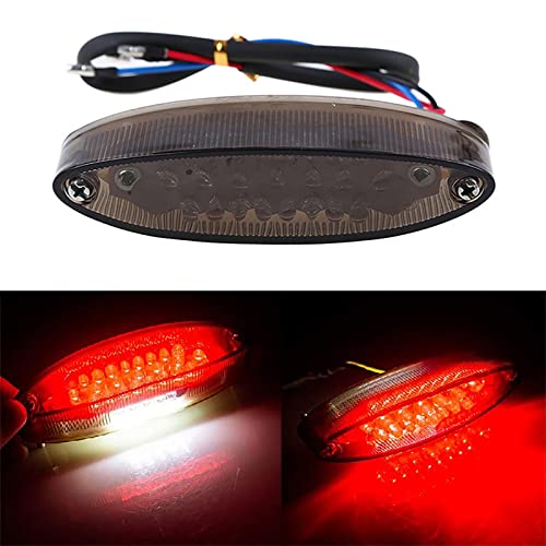 Motorcycle Taillight Universal Brake Stop Light ATV Tail Light - color: Smoke