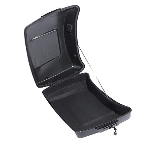 Gloss Black Chopped Tour Luggage Trunk Backrest & Mounting Bracket Rack Fit for Harley 2014-2025 Touring Road King Street Electra Glide Ultra-Classic - color: Chopped Trunk Set #6