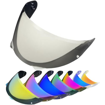 HJ-33 Helmet Visor For i90.Replacement Motorcycle Helmet Shield Compatible with HJC i90 (Silver) - color: Silver