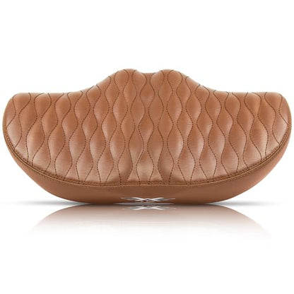 X WING New-Age Noseless Bike Seat Cushion for Men & Women - Extra Padding & Wide - Suitable for City, Electric, Stationary Bikes - Compatible with Peloton Bikes – Wide Winged Bike Seat with Cushion - color: Brown Bubble
