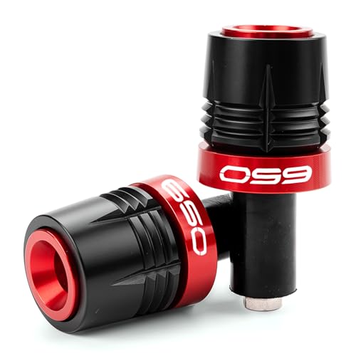 Motorcycle Handle Bar Ends Grips Plug Sliders Handlebar Grips Cap Compatible with Ninja 650 650R Ninja650 2017-2023 2024 2025 Z650 Accessories (Red) - color: Red