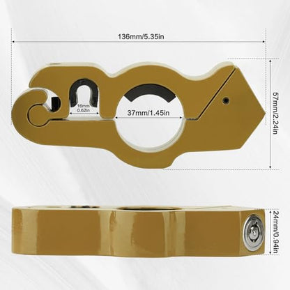 Motorcycle Handlebar Lock Anti Theft Throttle Grip Clutch Brake Lock Adjustable Universal for Motorbikes Moped Scooter ATV (Gold-2 PCS)