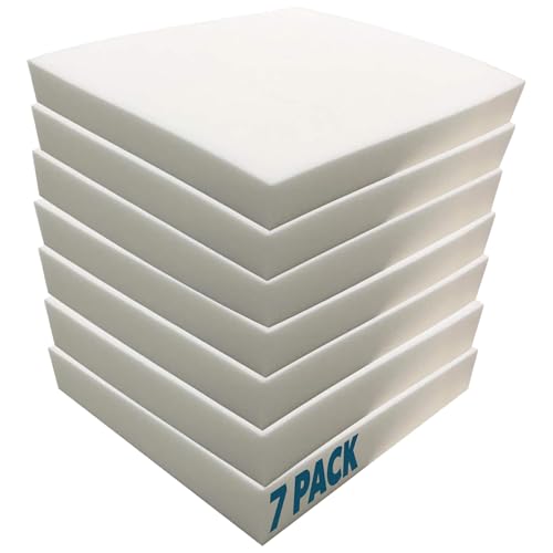 Foamma 1" x 24" x 72" High Density Upholstery Foam Cushion,Seat Replacement, Upholstery Sheet, Foam Padding Made in USA, 7 Pack - color: High Density, size: 1" x 24" x 72", style: 7 Pack