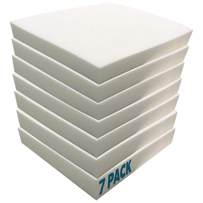 Foamma 1" x 24" x 72" High Density Upholstery Foam Cushion,Seat Replacement, Upholstery Sheet, Foam Padding Made in USA, 7 Pack - color: High Density, size: 1" x 24" x 72", style: 7 Pack