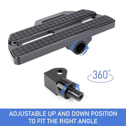 Adjustable Motorcycle Foot Pegs for Honda Rebel 300/500 2017-2025 | Motorcycle Highway Pegs, 360° rotatable with 3 tilt positions, CNC aluminum corrosion-resistant, bolt-on install