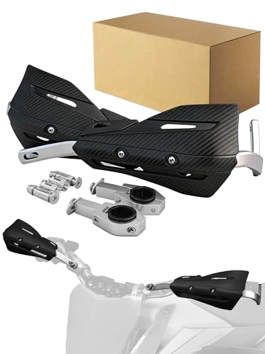 JFG RACING Dirt Bike Handguards,Universal 7/8" 22mm and 1 1/8" 28mm Handlebar Motorcycle Hand Guards for CRF XR YZF XC KX 125 150 250 300 Dirtbike Motocross Supermoto ATV Scooter Enduro Ebike-Black - color: black