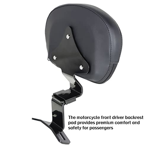 LABLT Black Detachable Front Driver Rider Backrest Pad, Motorcycle Front Driver Back Pad Replacement for Touring CVO Road King Street Glide Electra Glide 2009-2022