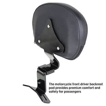 LABLT Black Detachable Front Driver Rider Backrest Pad, Motorcycle Front Driver Back Pad Replacement for Touring CVO Road King Street Glide Electra Glide 2009-2022