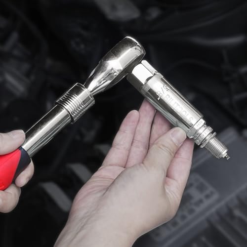 BILITOOLS 5/8'' Magnetic Spark Plug Socket 3/8-inch Drive Powerful Retains Thin Wall Spark Plug Socket 6-Point, CR-V - size: 5/8" Magnetic