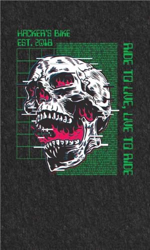 PIG Personalized Motorcycle Mat | Flaming Skull with Glitch | 3' x 10' Custom Text Motorcycle Parking Mat | PM70133POR-3X10T-BK