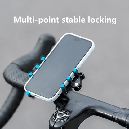 Bike Phone Mount, Heavy Duty Motorcycle Phone Holder, Anti-Shake 360°Rotation Bicycle Handlebar Cradle Compatible with iPhone 17 16 15 Pro Max, Samsung, 4.7"-7" Smartphones, MTB, E-Bike