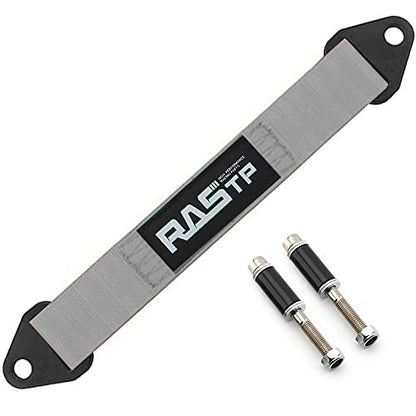 RASTP Limit Strap, Premium Quad Wrap Limit Strap Car Hauler Axle Straps Truck Wrecker Wheel Tie Down Strap with 10,000 Lb Webbing Strength (14 Inch, Gray) - color: Gray, size: 14 Inch