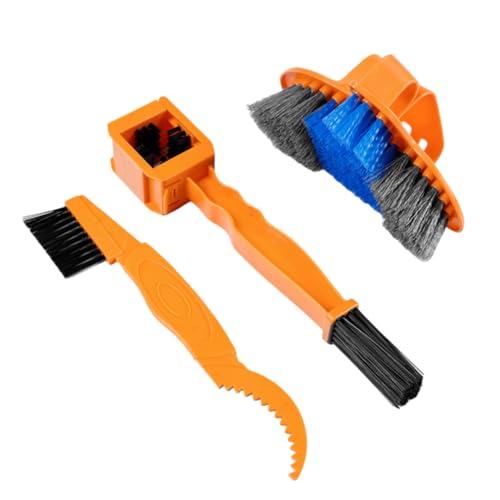 3PCS Motorcycle Chain Brush Motorcycle Chain Cleaning Kit Bike Cleaning Brushes Mountain Bike Cleaning Kit Maintenance Cleaning Brush Sickle Hook Brush Bicycle Chain Wrap Brush Tire Brush Cleaner Tool