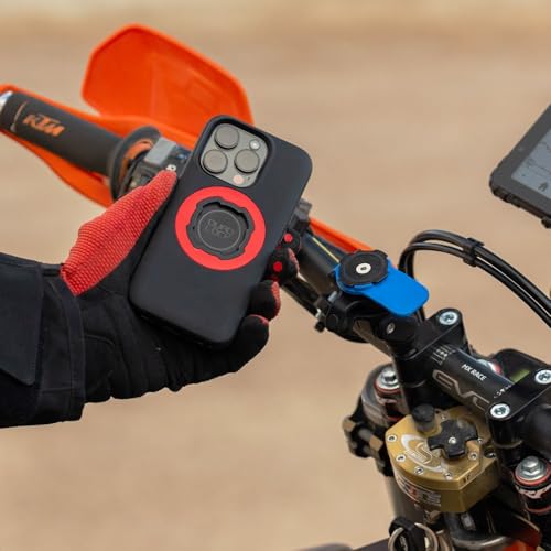 Quad Lock Handlebar Clamp Motorcycle Phone Mount with Vibration Dampener and MAG Phone Case for iPhone 17 Air - size: iPhone 17 Air