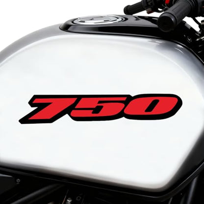 Awonderful Motorcycle Fairing Sticker Decal, Reflective Vinyl Decal for GSXR750 with Strong Stickiness 750 (Red) - color: Red