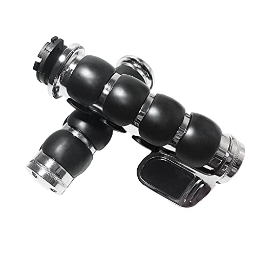 Motorcycle Hand Grips 7/8" 22mm Non-slip Hand Grip with Throttle Assist for Harley Yamaha Kawasiki Suzuki Cruisers Motorbikes Choppers - color: Silver