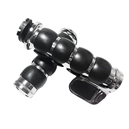 Motorcycle Hand Grips 7/8" 22mm Non-slip Hand Grip with Throttle Assist for Harley Yamaha Kawasiki Suzuki Cruisers Motorbikes Choppers - color: Silver