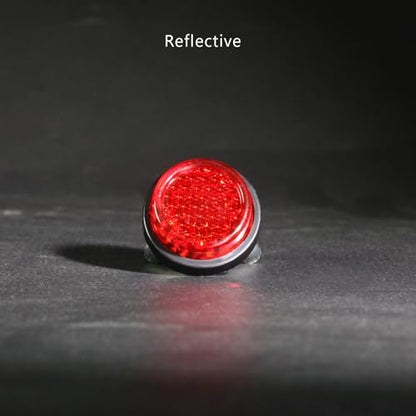 Red Reflector Motorcycle License Plate Bolts and Nuts - color: Red