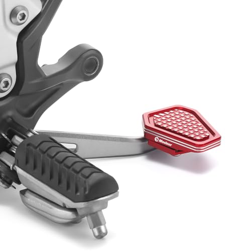 Modeer Motorcycle Rear Brake Pedal Extension Compatible with Z900 2017-2024 (NOT 2025), Ninja ZX-4R / ZX-4RR 2023-2025, Ninja ZX-6R 2015-2025 (red) - color: red, size: Modeer