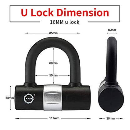 AKM Motorcycle Lock 6.56ft/200cmx10mm Thick Anti-Theft Heavy Duty Chain Locks with 4 Keys Security 16mm U Lock Disc Lock,Super Long Durable Bike Chain Lock for Motorcycles,Containers,Trailers - size: 6.56ft/200cm x 10mm Diameter Chain with Lock