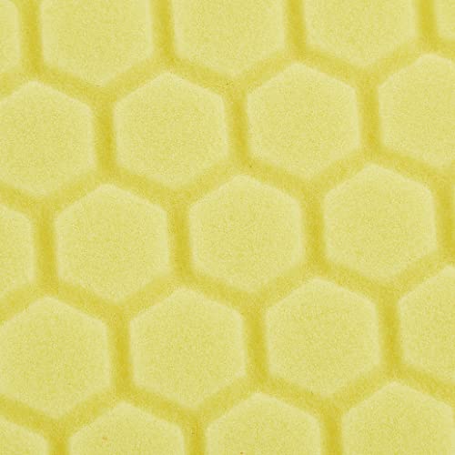 Chemical Guys BUFX_101HEX6 BUFX_101_HEX6 Hex-Logic Heavy Cutting Pad, Yellow (6.5 Inch Pad Made for 6 Inch Backing Plates), 1 Pad Included - size: 6.5 Inch Pad (1 Pack), style: Medium/Heavy Cutting Pad