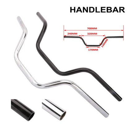 AnXin Motorcycle 7/8" Drag Handlebars High-Rise Tracker Handle Bars Universal For Sportster XL 883 1200 Cruiser Bobber Custom Chopper Softail Dyna Tour Glide Road CG125 Black - color: black