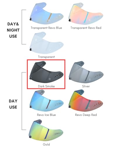 Compatible With EX0 T520 Motorcycle Helmet Visor R1 Air Face Helmet Shield Replacement ST1400 Tinted Visor (Dark Smoke) - color: Dark Smoke
