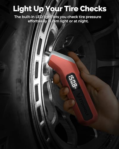 ETENWOLF T300 Digital Tire Pressure Gauge 3-200 PSI, Industrial Tire Gauge Calibrated to ANSI B40.7 Grade 2A(Plus-Minus 0.5%), Backlit LED Screen, Grey - color: Space Grey