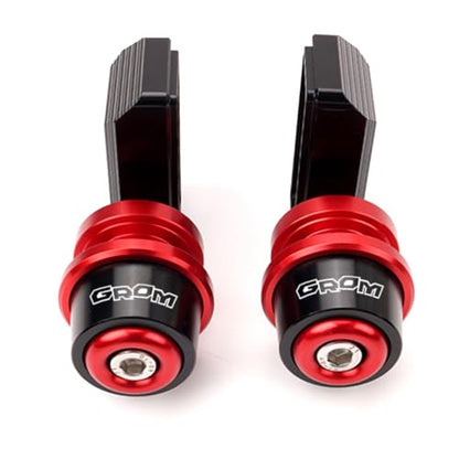 Compatible with Grom 125 2024 2025 MSX125 MSX 125 2013-2021 2022 2023 Grom Accessories CNC Motorcycle Swingarm Spools Sliders Rear Wheel Axle Stand Screws Adapter (Red) - color: Red