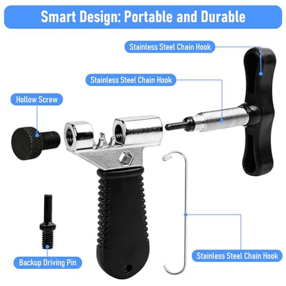Bike Chain Repair Removal Tool, Chain Breaker Splitter Tool, Links – Easy to Use – Quick Fix – Premium Tool Kit for Cyclists